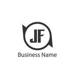 Initial Letter JF Logo Template Design
