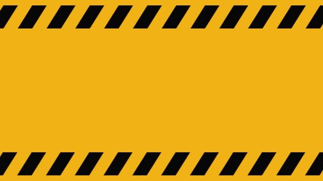 warning yellow sign animation