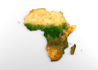 Africa 3D Physical Map with Relief © Loic