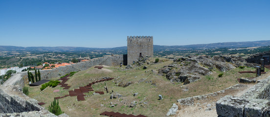 Fototapeta na wymiar Tower of Celorico da Beira Castle, As Beiras Region. Portugal.