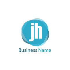Fototapeta premium Initial Letter JH Logo Template Design