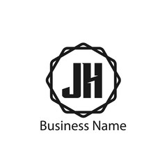Initial Letter JH Logo Template Design