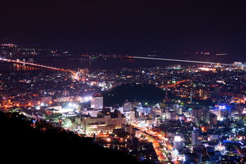 Fototapeta na wymiar [徳島県]眉山からの徳島夜景