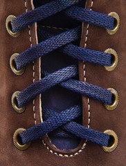 shoe laces in close-up