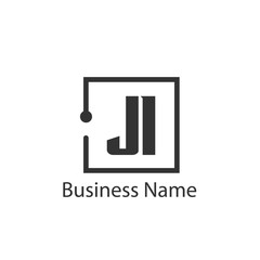 Initial Letter JI Logo Template Design