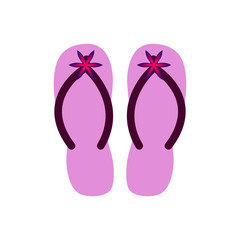 Pair of Colorful flip flops.Vector Illustration
