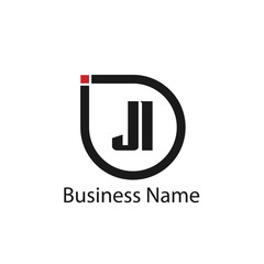 Initial Letter JI Logo Template Design