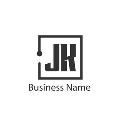 Initial Letter JK Logo Template Design