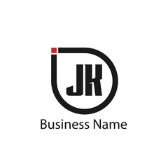 Initial Letter JK Logo Template Design