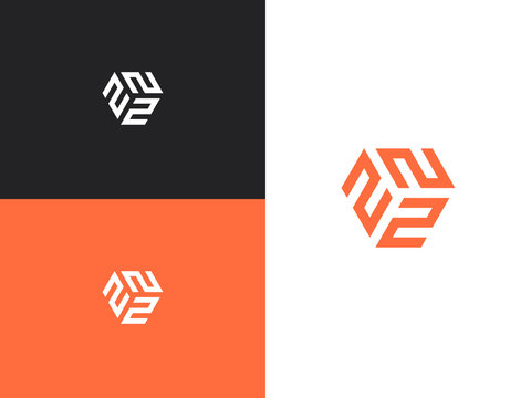 Combination number, stylish vector emblem for design