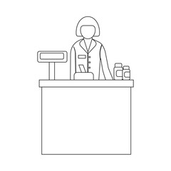 Vector design of pharmacy and hospital symbol. Collection of pharmacy and business stock vector illustration.