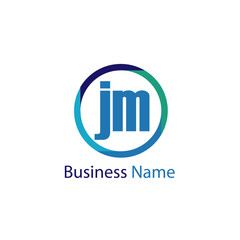 Initial Letter JM Logo Template Design