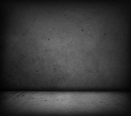 Empty concrete floor and wall
