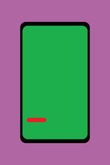 Flat design business Vector Illustration concept Empty template copy space Posters coupons promotional material. Tablet Mobile Smartphone Cellular Device Screen with red linear button