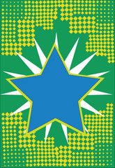 Flat design business Vector Illustration concept template copy space text for Ad website esp isolated 3d isometric. Bordered Glowing Star on Rays of Light Starburst First Class Quality