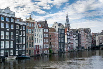 Fototapeta na wymiar Amsterdam Skinny Houses