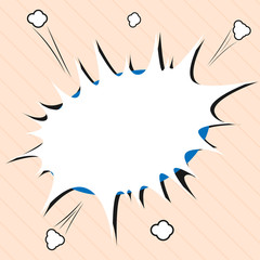 Flat design business Vector Illustration Empty copy space for Ad website promotion esp isolated Banner template. Blank Halftone Speech Bubble for Fighting Exploding Crashing with Shadow