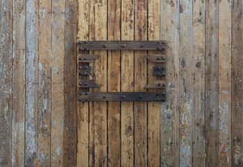 Vintage rustic frame on an old weathered dirty wooden wall