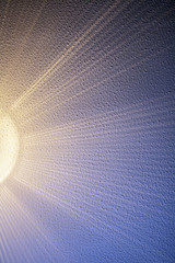Abstract Light Rays Coming from a Ceiling Lamp