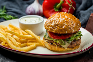Burger with meat