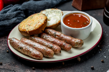 Fried hunter sausage