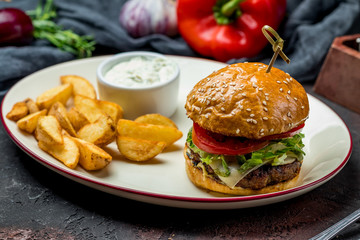 Burger with meat