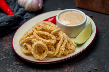 Onion rings in batter