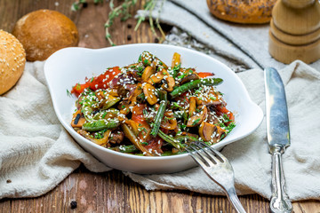 Roast beef and vegetables