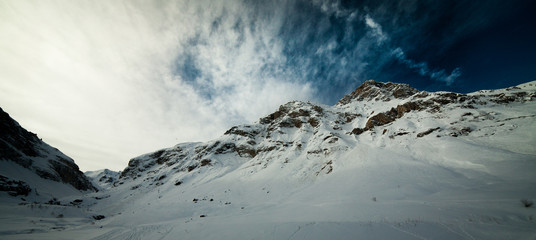 mountains in winter