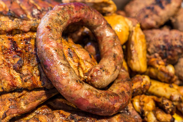 many different sausages on the whole frame