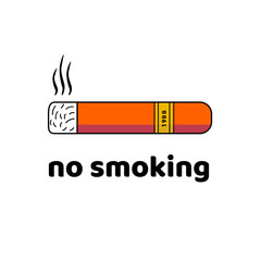 Vector logo with orange cigar and text 