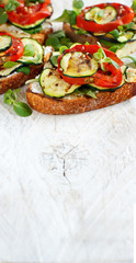 Sandwich with grilled vegetables