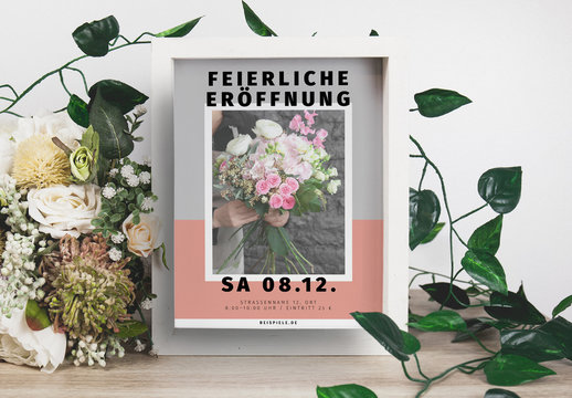 Layout f&uuml;r ein Veranstaltungsflugblatt in Pastellt&ouml;nen