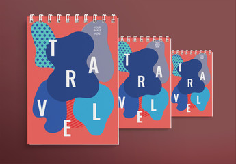 Notebook Layout With Abstract Elements