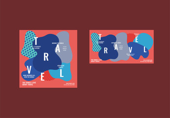 Social Media Feed Layout with Abstract Elements