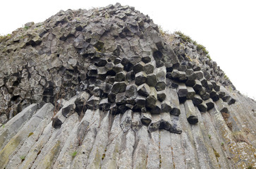 Balsatic pentagonal columns - geological formation of volcanic origin