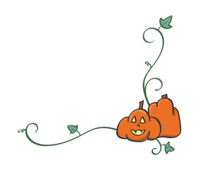 Jack-o-lantern Border Bottom Corner