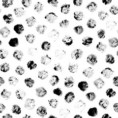 Polka dots seamless pattern. Hand drawn vector ornament. 