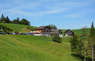Fototapeta na wymiar Hulftegg, Passhöhe, St. Gallen