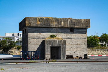 La Pallice, German submarine base during the Second World War. La Rochelle, France. Images of...