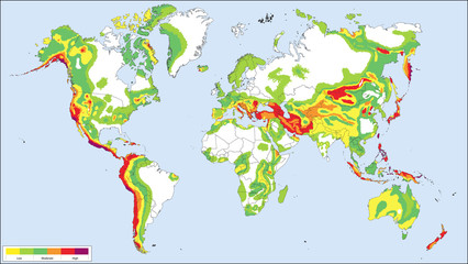 Mappa Sismica Terrestre - 16:9 - Editabile
