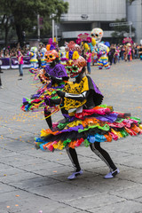 Fototapeta na wymiar Desfile Día de Muertos