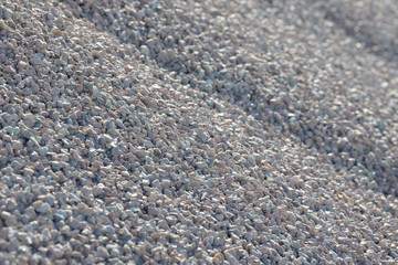 Breakstone background. Road gravel. Gravel texture. Crushed Gravel background. Piles of limestone rocks. Break stones on construction site.
