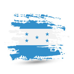 Grunge brush stroke with Honduras national flag
