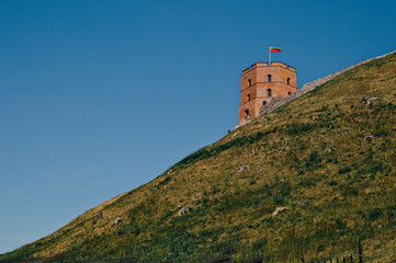 Fototapeta na wymiar Gediminas' Tower is the remaining part of the Upper Castle in Vilnius, Lithuania.