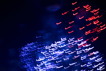 Abstract blue and red lines soft defocused background firework texture