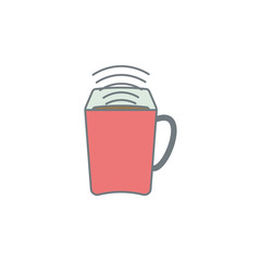 coffee aroma in mug colored icon. Element of colored coffee icon for mobile concept and web apps. Color coffee aroma in mug icon can be used for web and mobile