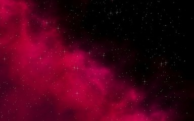 Colorful and beautiful space background. Outer space. Starry outer space texture. Templates, red background. 3D illustration