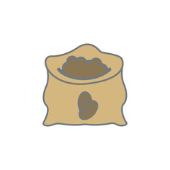 sack of coffee beans colored icon. Element of colored coffee icon for mobile concept and web apps. Color sack of coffee beans icon can be used for web and mobile