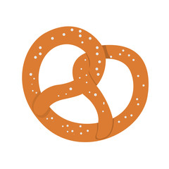 Isolated bakery pretzel